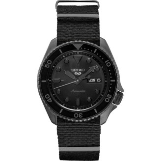 Sports Black Dial Black Nylon Strap SRPD79K1
